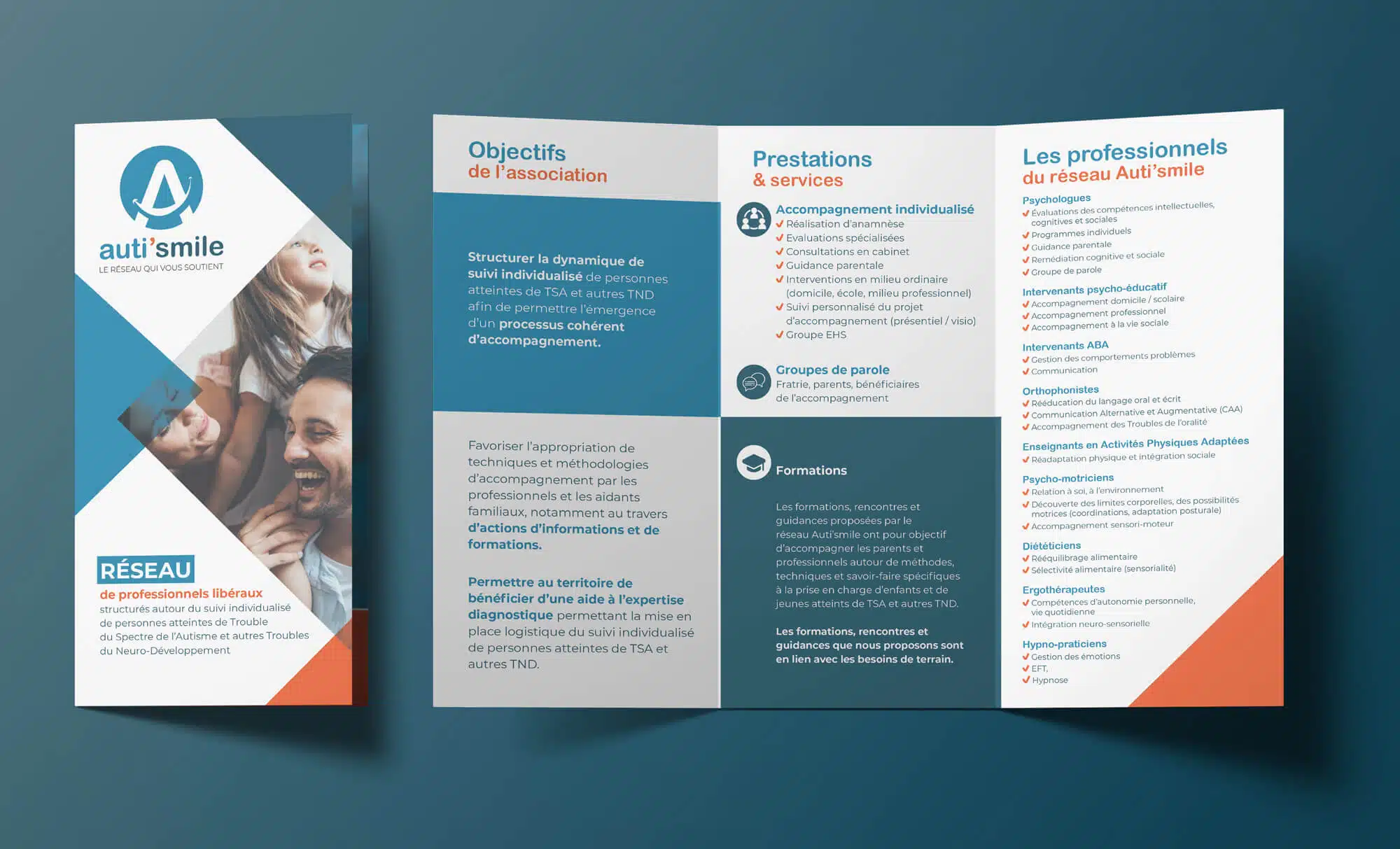 Auti’smile à Nevers est un réseau de professionnels libéraux structurés autour du suivi individualisé de personnes atteintes de Trouble du Spectre de l’Autisme et autres Troubles du Neuro-Développement