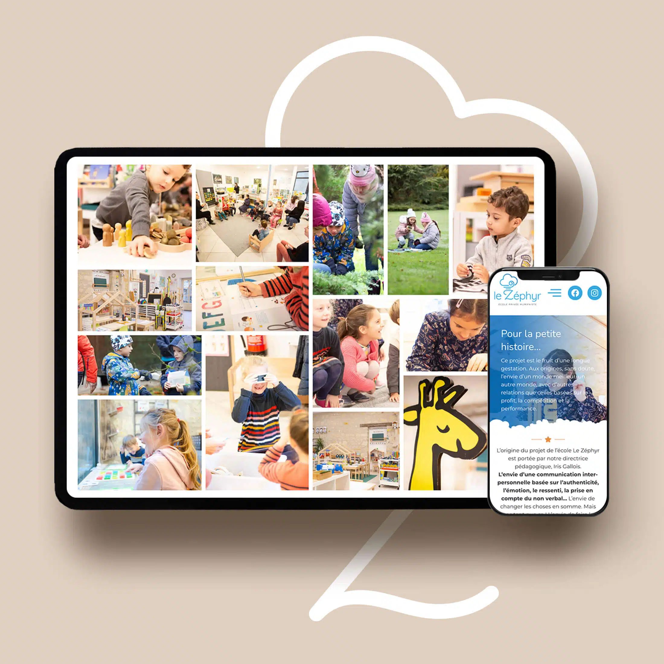 École Le Zéphyr à Nevers, école primaire de l’enseignement libre qui accueille des enfants de 3 à 11 ans dans des classes de maternelle et d’élémentaire.