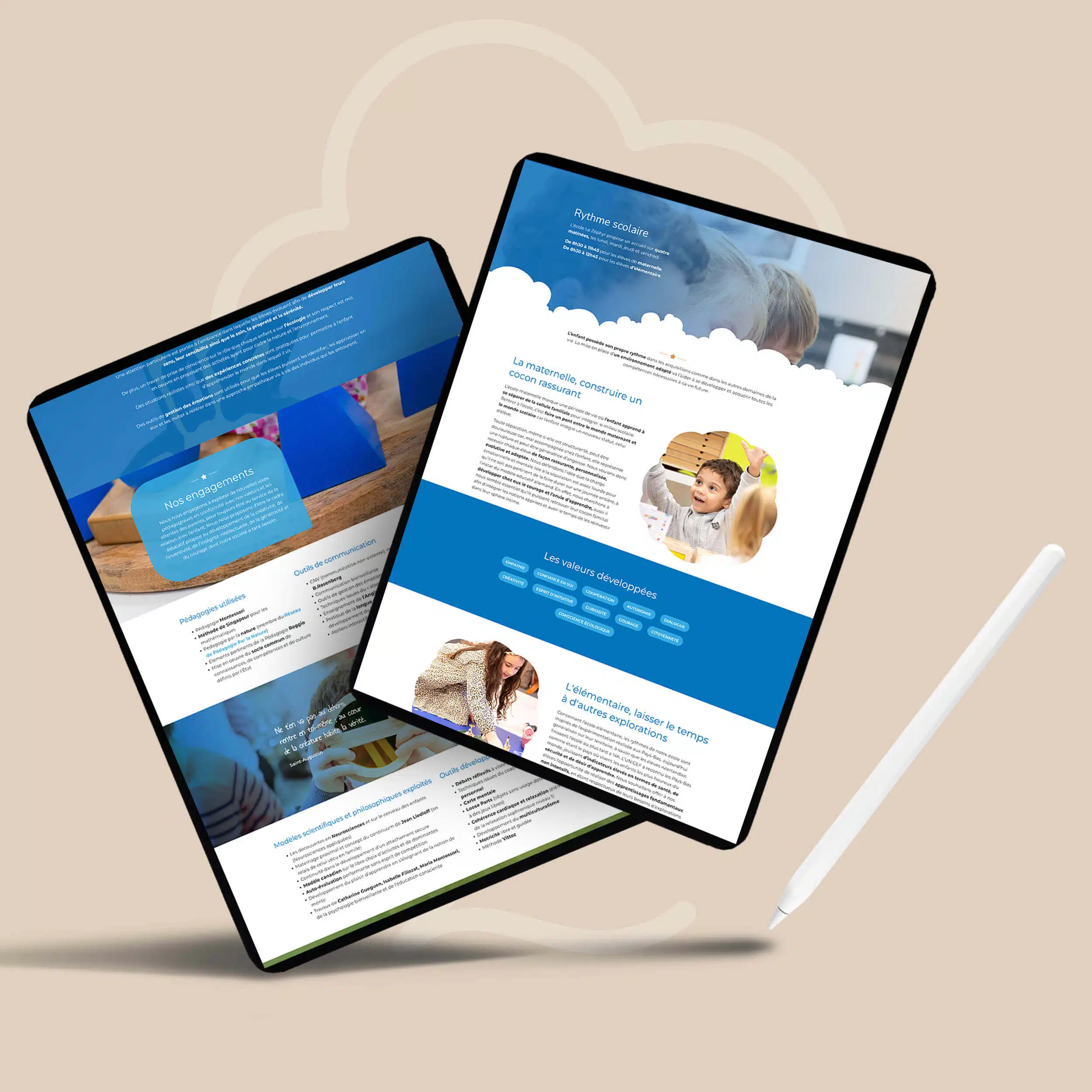 École Le Zéphyr à Nevers, école primaire de l’enseignement libre qui accueille des enfants de 3 à 11 ans dans des classes de maternelle et d’élémentaire.