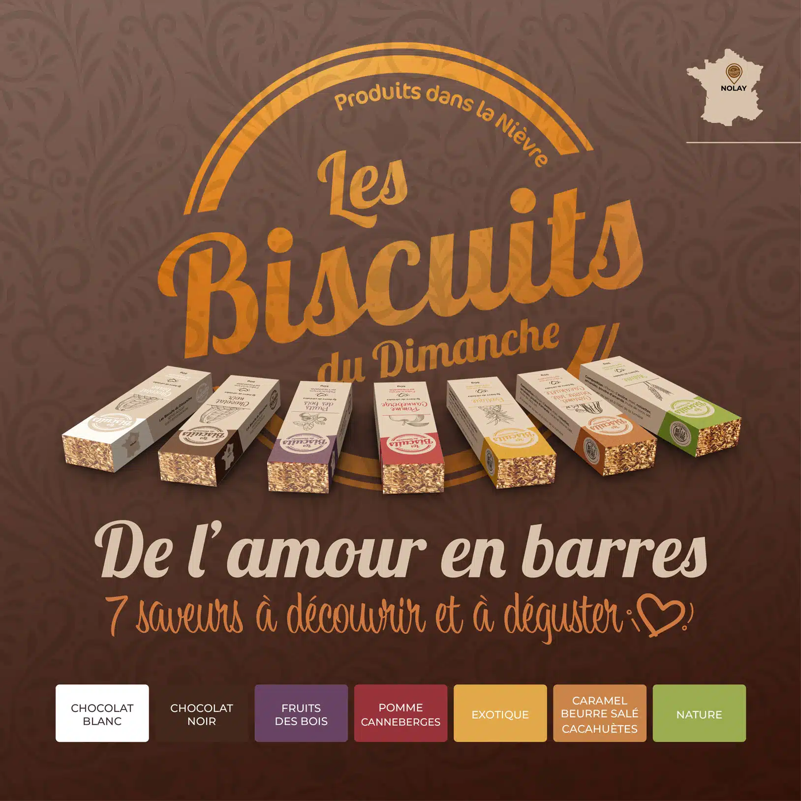 Les Biscuits du Dimanche à Nevers, fabrication artisanale de sablés, granola et barres de céréales