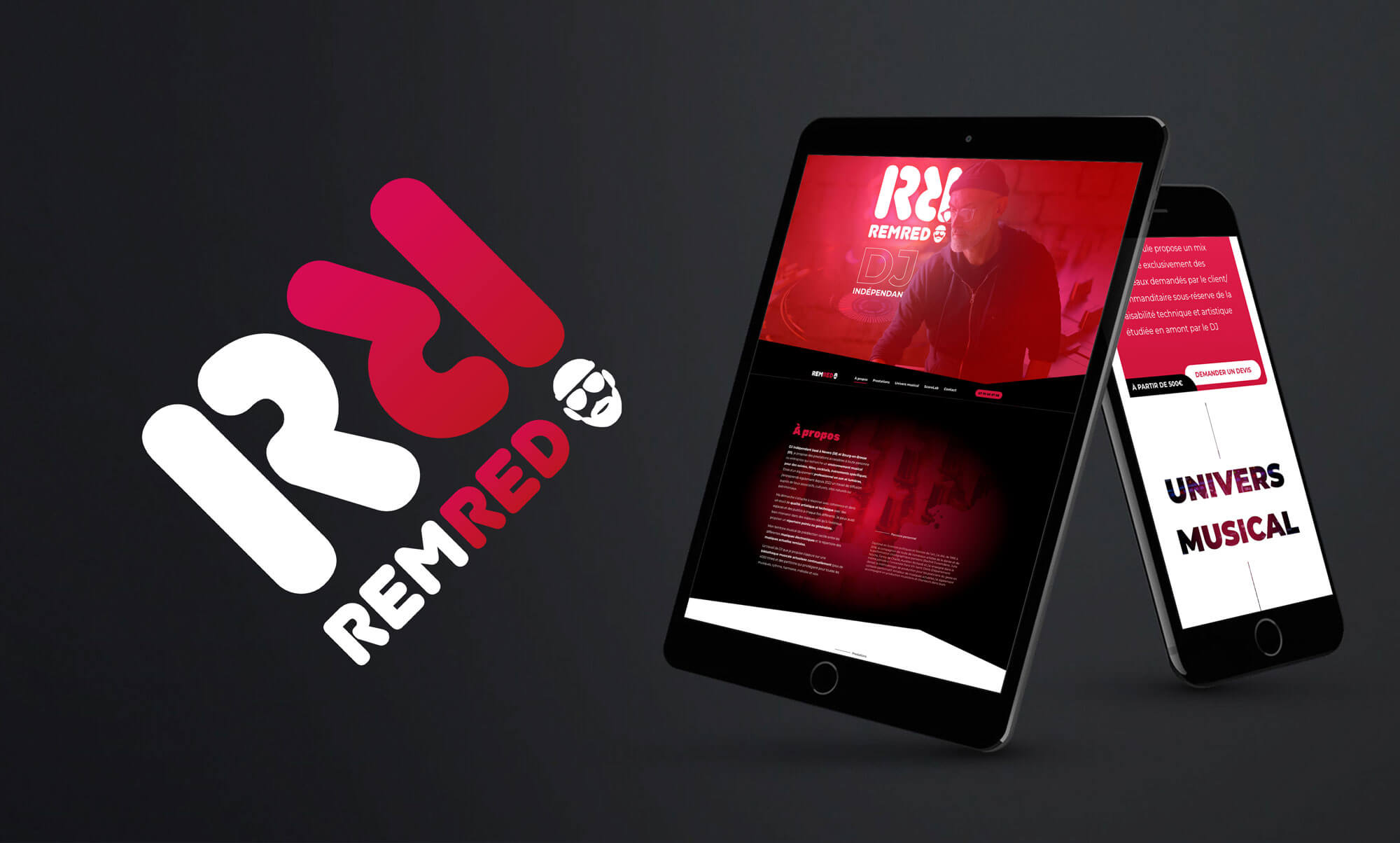 Création du site internet de RemRed - DJ indépendant à Nevers